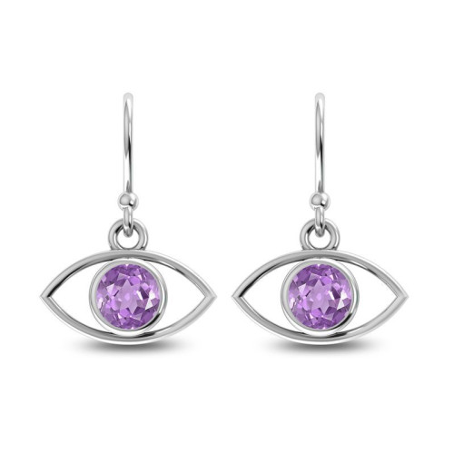 Amethyst Eye Earrings