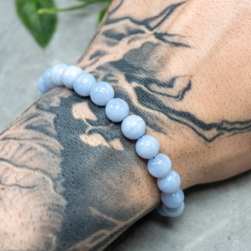 Blue Lace Agate Bracelet 8mm