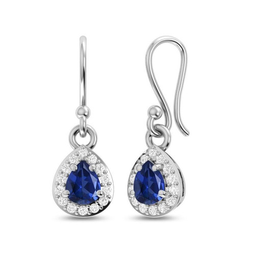 Blue Sapphire Earrings #4