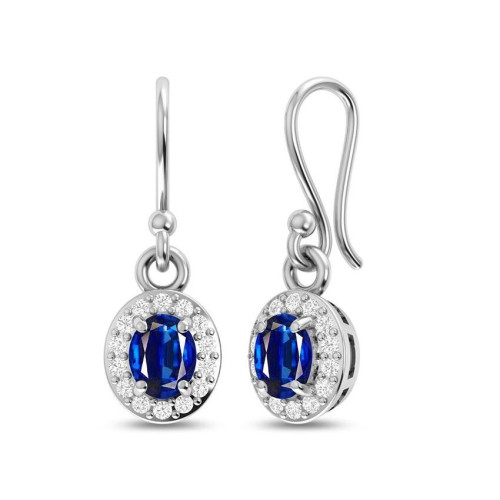 Blue Sapphire Earrings #3