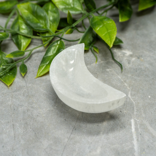 Small Selenite Moon Bowl