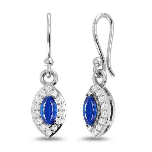 Blue Sapphire Earrings #2