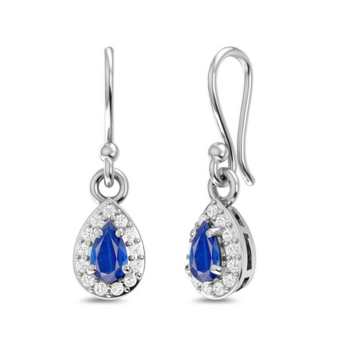 Blue Sapphire Earrings #1