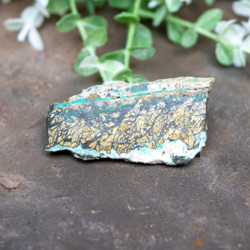 Golden Sky Malchite Polished Slice #2