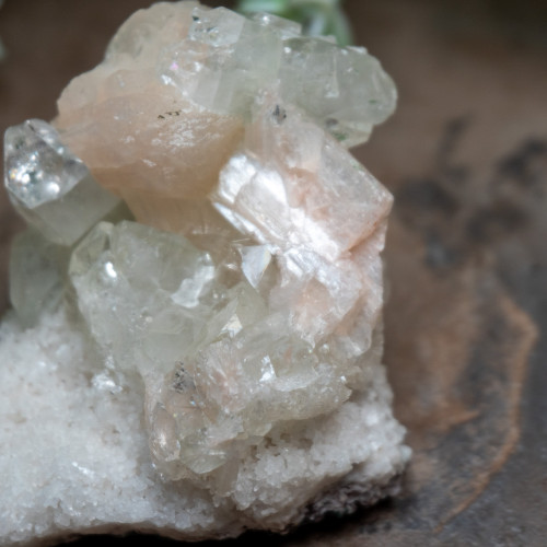 Green Apophyllite with Stilbite #2