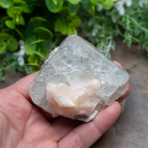 Green Apophyllite with Stilbite #1