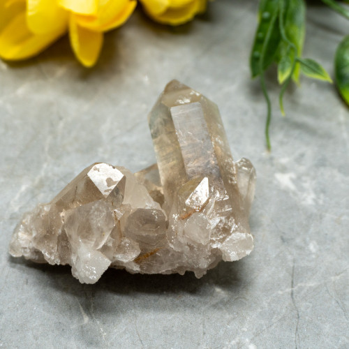 Citrine and Quartz with Rutile Inclusions #1