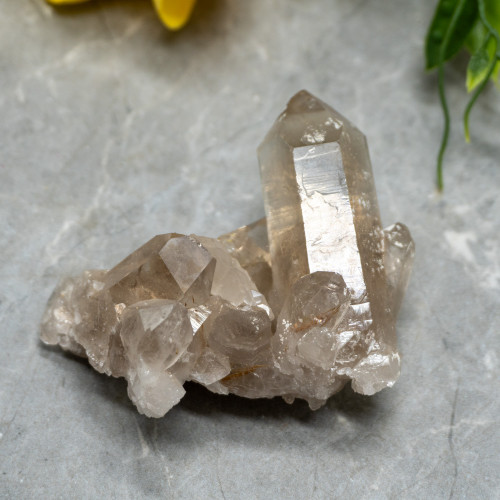 Citrine and Quartz with Rutile Inclusions #1