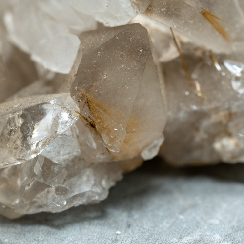 Citrine and Quartz with Rutile Inclusions #1