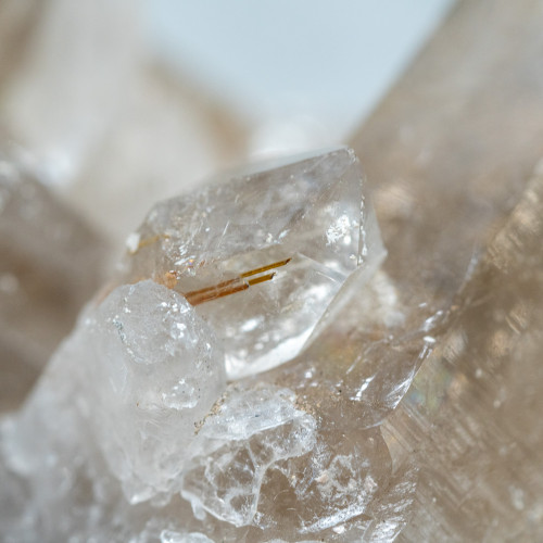 Citrine and Quartz with Rutile Inclusions #1