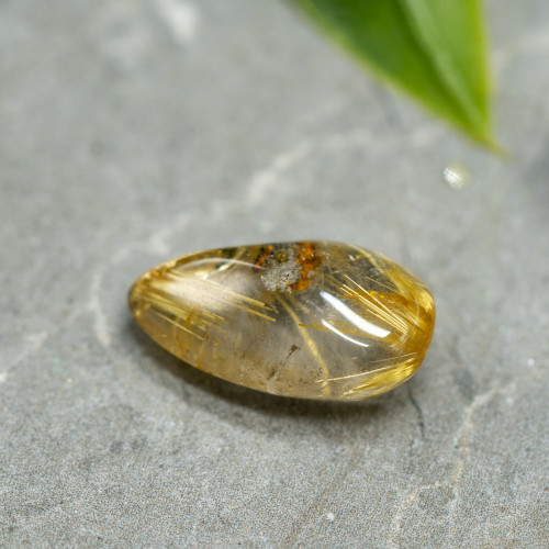 Rutile in Quartz Cabachon