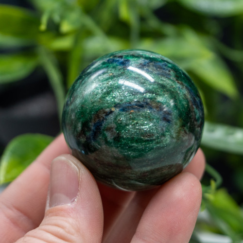 Staurolite, Fuchsite, Blue Kyanite, and Garnet in Quartz Sphere #1