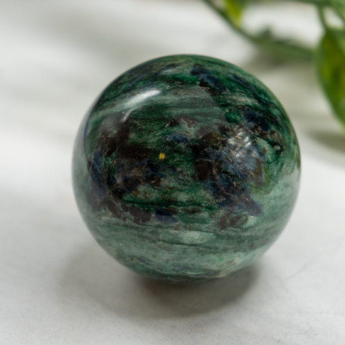 Staurolite, Fuchsite, Blue Kyanite, and Garnet in Quartz Sphere #1