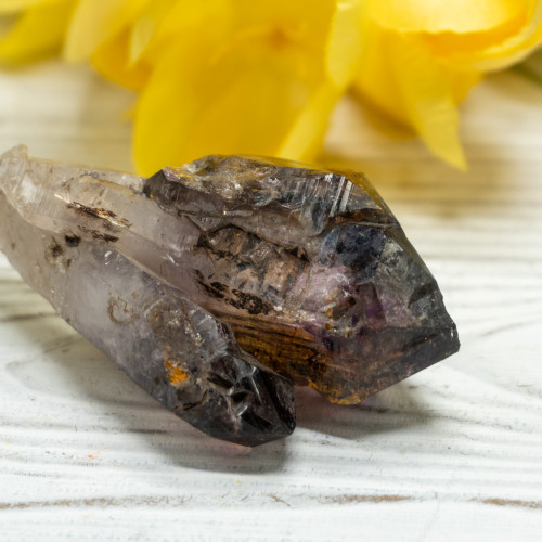 Smoky Amethyst Sceptar on Quartz #1