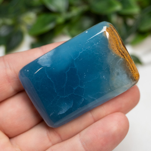 Blue Onyx Palmstone #4