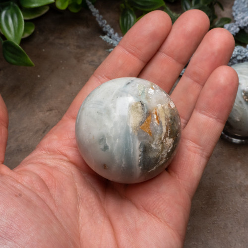 Ocean Picture Stone Sphere