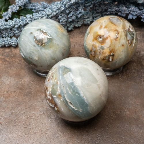 Ocean Picture Stone Sphere