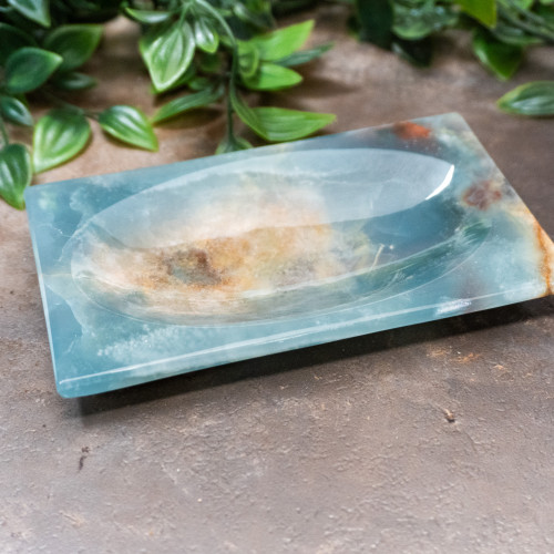 Blue Onyx Plate Bowl #1