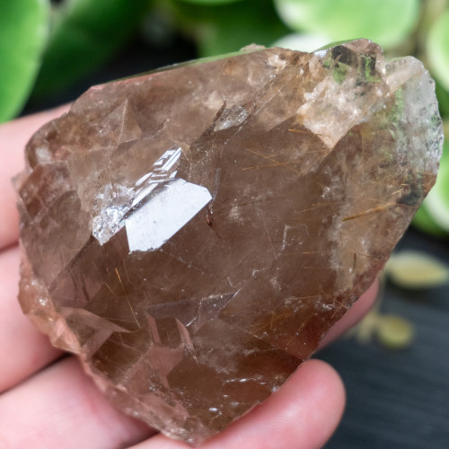 Smoky Elestial Quartz with Rutile #1