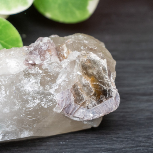 Green Tourmaline with Lepidolite on Smoky Quartz #1