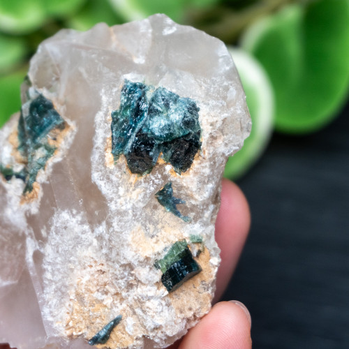 Blue Tourmaline & Green Tourmaline on Smoky Quartz #1