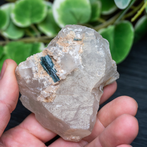 Blue Tourmaline & Green Tourmaline on Smoky Quartz #1