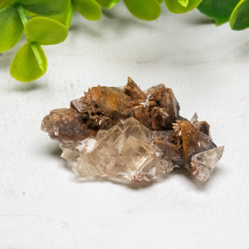 Dogtooth Calcite on Fluorite #7