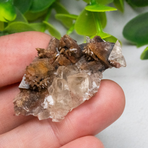 Dogtooth Calcite on Fluorite #7