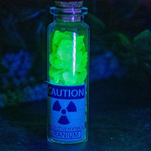 UV Uranium Glass Vial From the Ukraine