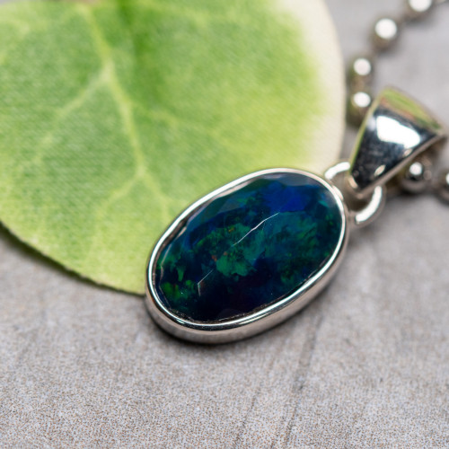 Faceted Ethiopian Black Opal Necklace #1