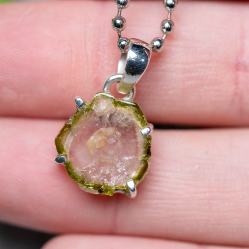 Watermelon Tourmaline Necklace #2