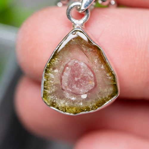 Watermelon Tourmaline Necklace #1