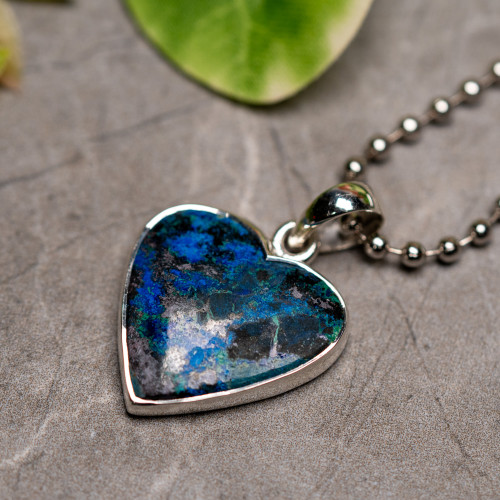 Azurite Heart Necklace #2