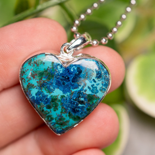 Shattuckite Heart Necklace #1