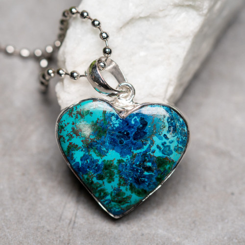 Shattuckite Heart Necklace #1