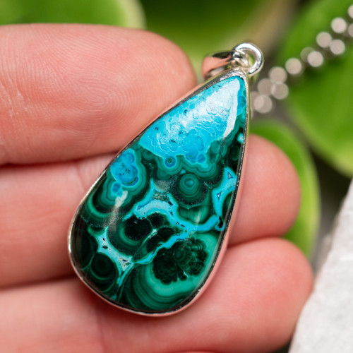 Malachite and Chrysocolla Necklace #1