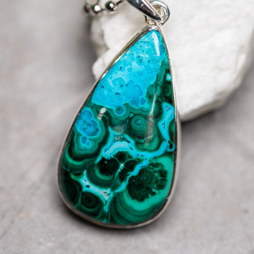 Malachite and Chrysocolla Necklace #1