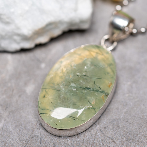 Epidote and Prehnite Necklace #3