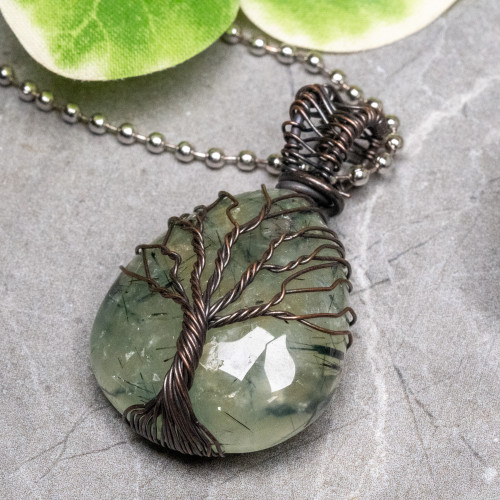 Epidote and Prehnite Necklace #1