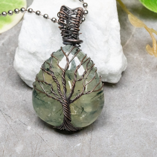 Epidote and Prehnite Necklace #1