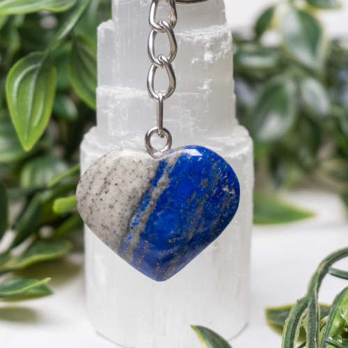 Lapis Lazuli Heart Key Chain #13
