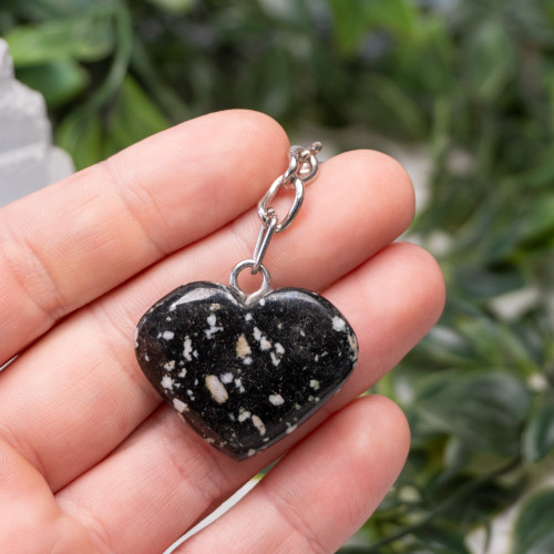 Spotted Jasper Heart Key Chain #9