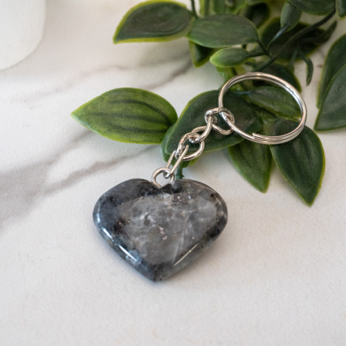 Larvikite Heart Key Chain #7