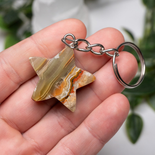 Green Onyx Star Key Chain #4