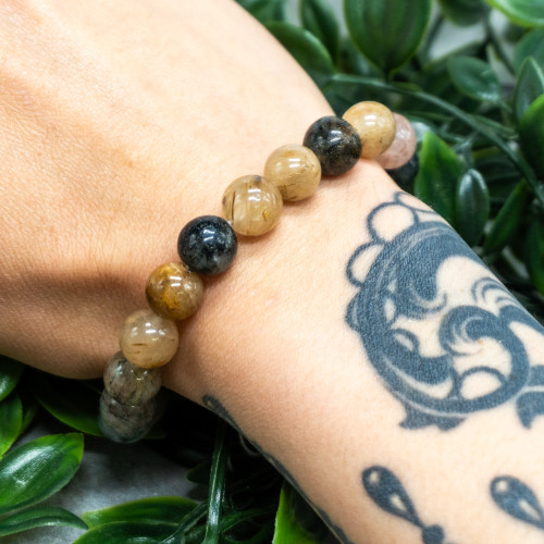 Rutile In Quartz Bracelet 10mm