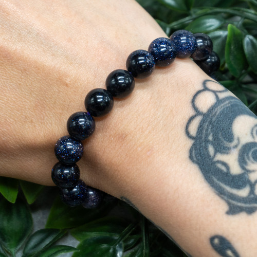 Blue Goldstone Bracelet 10mm