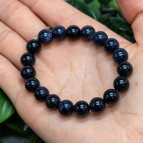 Blue Goldstone Bracelet 10mm