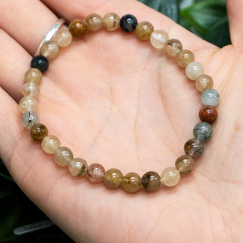 Rutile In Quartz Bracelet 6mm