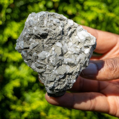 Medium Fluorite with Druzy Quartz and Pyrite #4