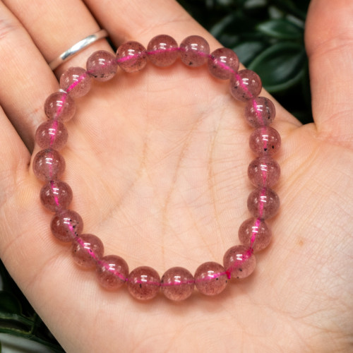 Strawberry Quartz Bracelet 8mm